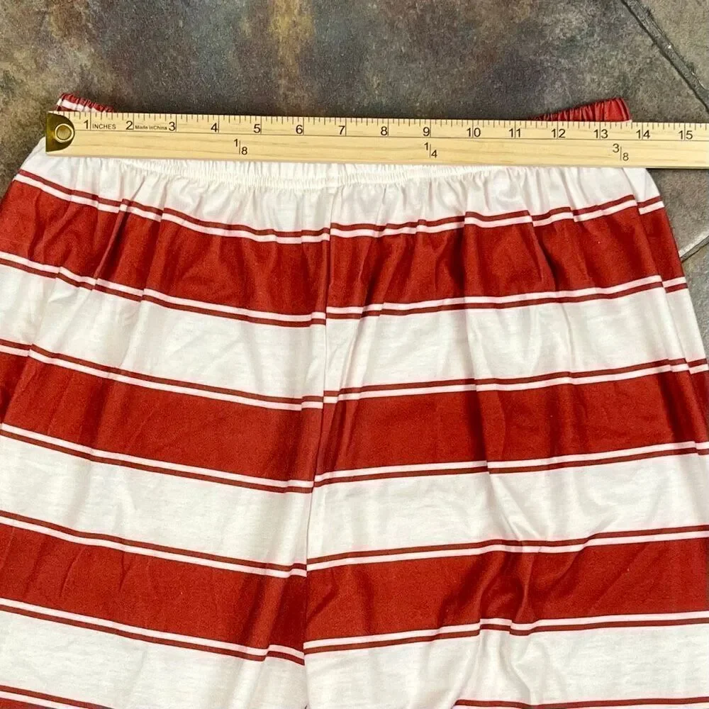 Women's Family Pajama Striped Xmas Christmas Matching Sleepwear Set 2XL